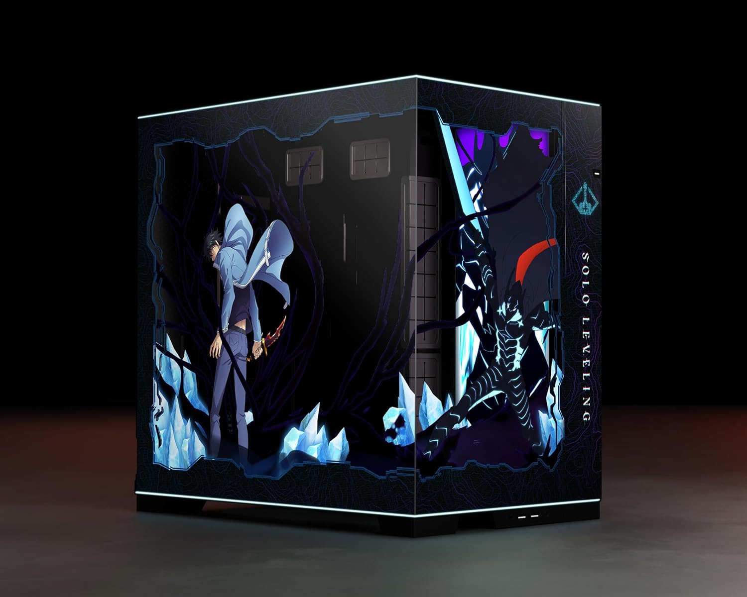 Starforge - Solo Leveling Computer Case Bundle – Lian Li O11 Dynamic EVO RGB E‑ATX/ATX/mATX PC Tower – with UV Printed Artwork