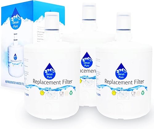 Paquete de 3 filtros de agua de repuesto para refrigerador Whirlpool ED5GTFXKQ01, compatible con Whirlpool 8171413, 8171414 cartucho de filtro de