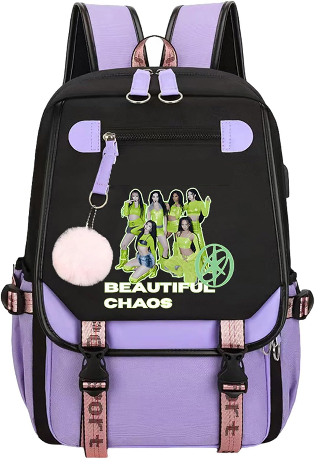 Katseye Merch Katseye バックパック キャンパスバッグ 軽量 新学期ギフト 韓国 ポップ バックパック 女の子 キッズ ティーン