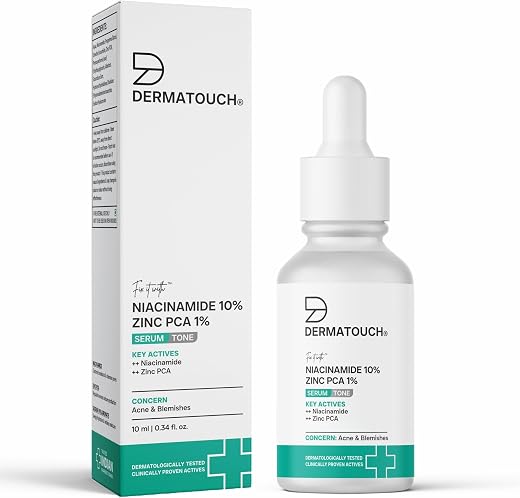 DERMATOUCH Niacinamide 10% + Zinc PCA 1% Serum For Men and Women | Face Serum For Acne, Blemishes & Oil Control | Suitable...