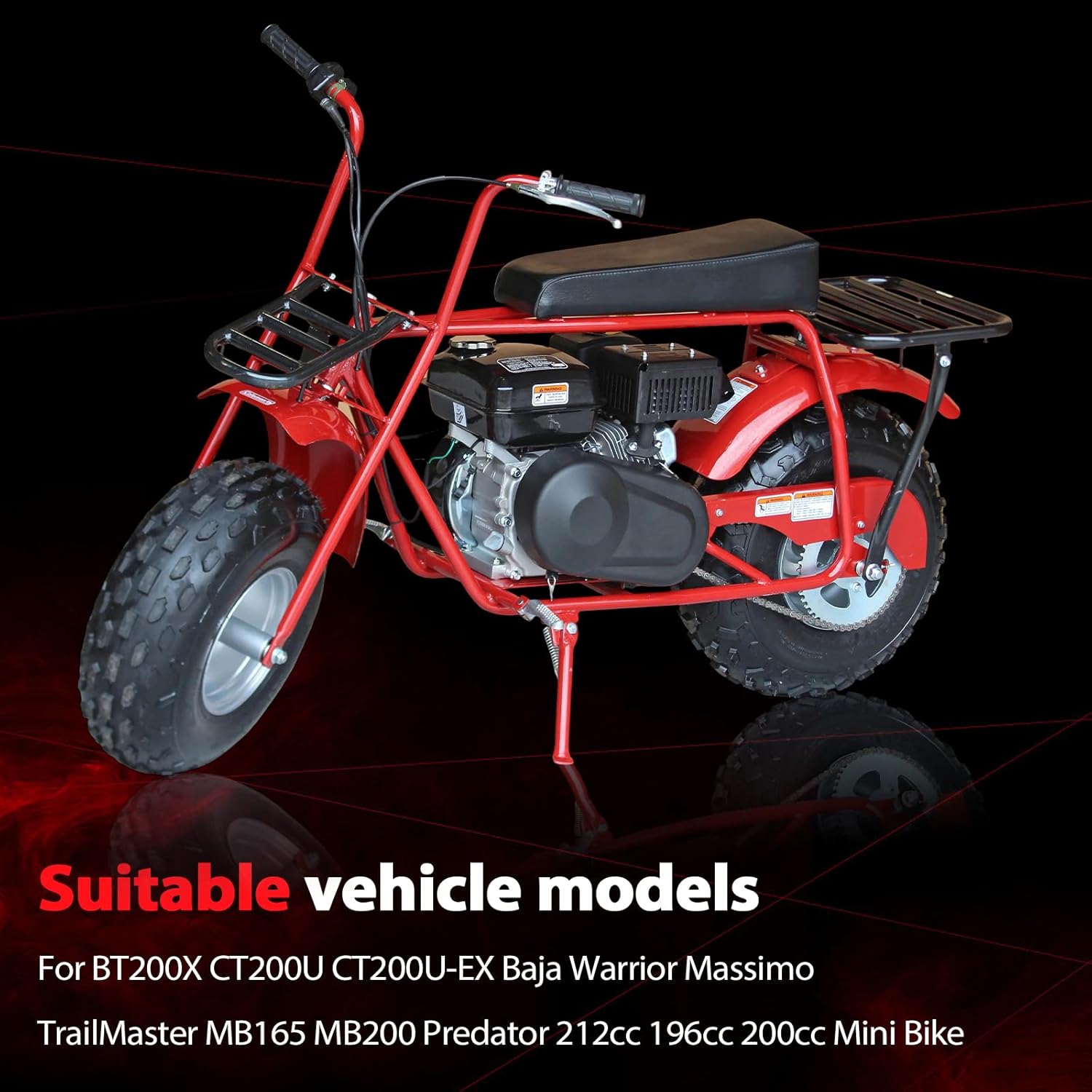 40T 420 Chain Sprocket 40/41/420 40MM Bore Rear Drive Wheel Sprocket CNC for CT200U CT200U-EX BT200X Baja Warrior Predator 212cc 196cc Go Kart Trail 200 MB165 MB200 Mini Bike Red