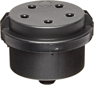Solberg PS-04-025™ Inlet Compressor Plastic Filter Silencer, 1/4" MPT Outlet, 2-1/8" Height, 2-5/8" Diameter, 4 SCFM, Made in the USA