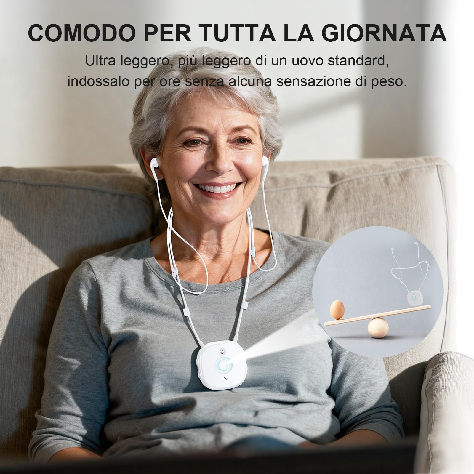 PROW Cuffie TV Senza Fili per Anziani e Ipoudenti, TV Semi-Auricolare con Regolazione Volume L/R Indipendente, Tasti Grandi, Leggere, Assistenza USB/Ottica/RCA/3.5mm per la Maggior parte delle TV