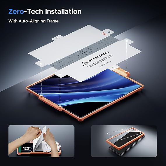 Hoerrye for Samsung Galaxy Z Fold 7 Screen Protector - 2 Pack Inside Flexible TPU Film + 2 Pack Front Tempered Glass [with Auto Align Frame Accessories] No Creases,No Bubbles,Case Friendly
