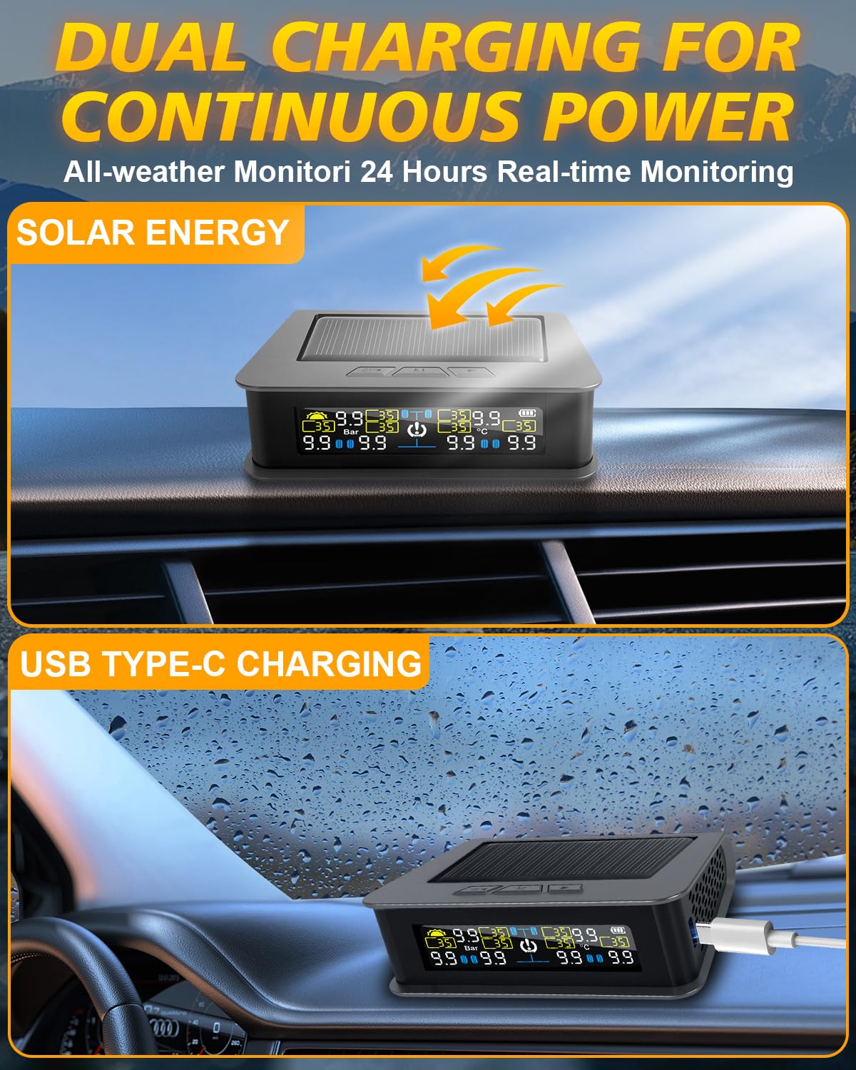 Tire Pressure Monitoring System, RV/Off-Road Pickup/SUV/MPV, Pro(6 sensors)