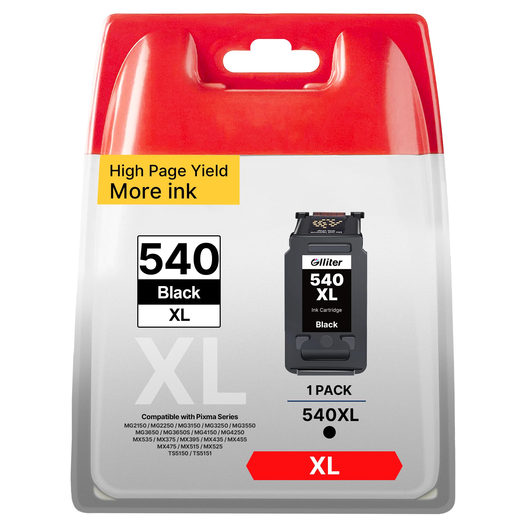 PG 540 XL Cartuccia Sostituzione per Canon 540 Nero PG 540 540XL Cartucce d'inchiostro per Canon TS5150 per Pixma MG3650S MG3650 MG3600 TS5151 TS5100 MG4250 MX475 MX375 MX395 (1 Nero)