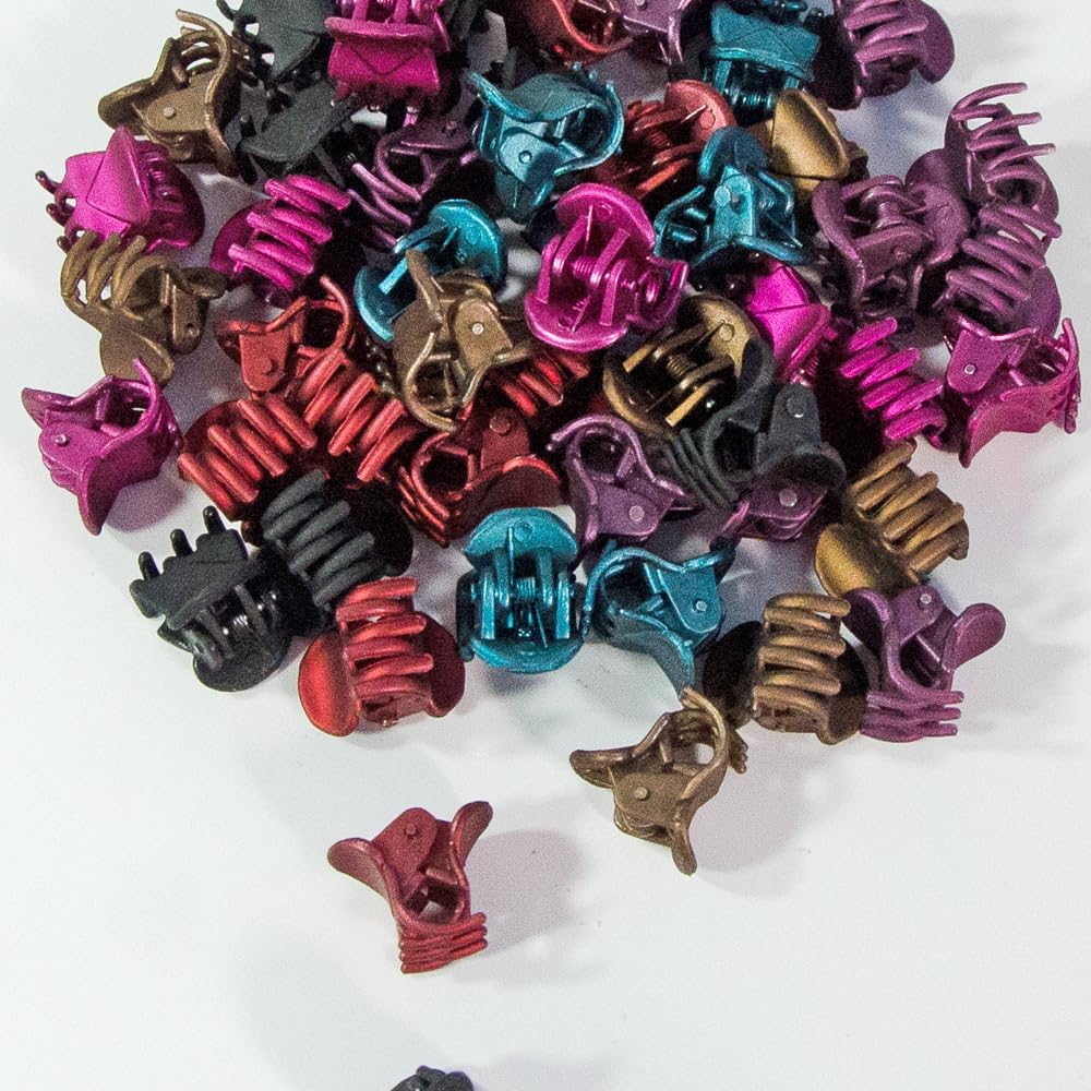50 PCS Mini Hair Claw Clips， Bangs Strong Grip Multifunction Clamp Clips. (Matte color 2) image 3