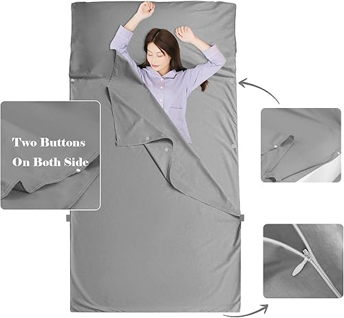 Miniatura 4 de Saco de dormir para acampar y viajar sábanas para adultos - Hostels & Traveling Sleep Sack
