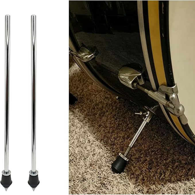 Par de patas metálicas rectas para bombo 14.5 pulg miniatura 2