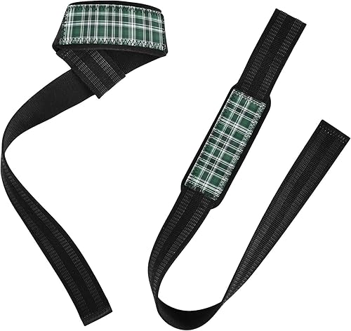Miniatura 2 de Green Square Lifting Wrist Straps for Weightlifting, Bodybuilding, Strength Training Padded Neoprene