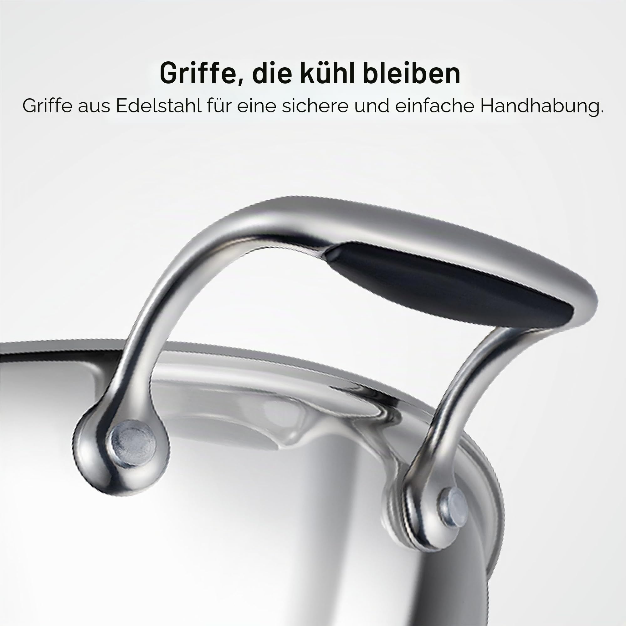 Stahl Edelstahl Triply Wok mit Deckel | Edelstahl-Kochgeschirr Triply Wok | Gas- & Induktionsboden | Ø 34 cm | 8 L (für 8-10 Personen)