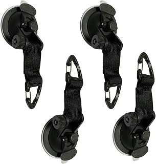 Heavy Duty Suction Cup Hooks | Outdoor Strong Suction Cups, Camping Tool with Securing Hook Tie Down Car Camping Tie Down Suction Cup for Camping Tarps Yeling