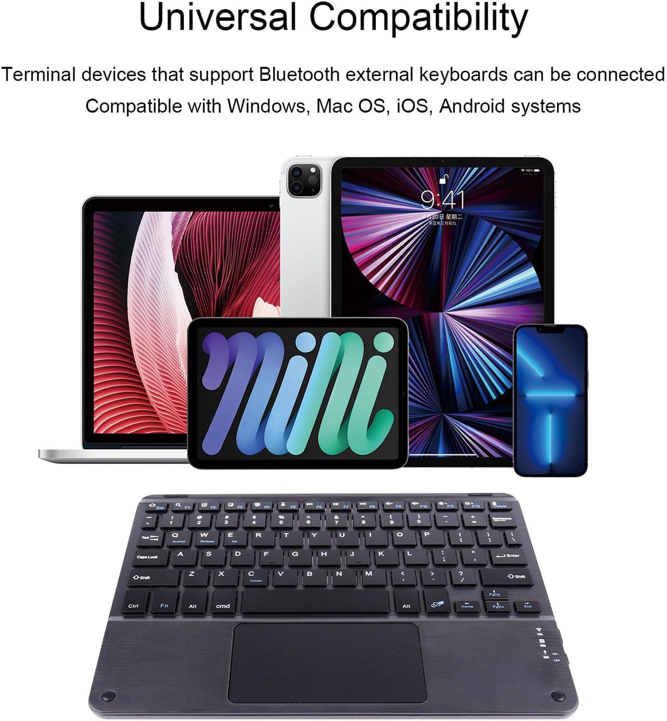 Amazon.com: Ultra Slim Wireless Bluetooth Keyboard with Touchpad