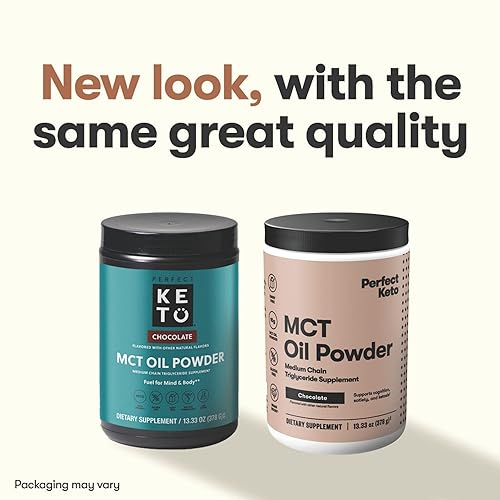 Miniatura 5 de Perfect Keto polvo de aceite de MCT – Triglicéridos de Cadena Media de Cocos Para Ketosis y Suplemento Energético de Cetona en la Dieta Ketogénica –