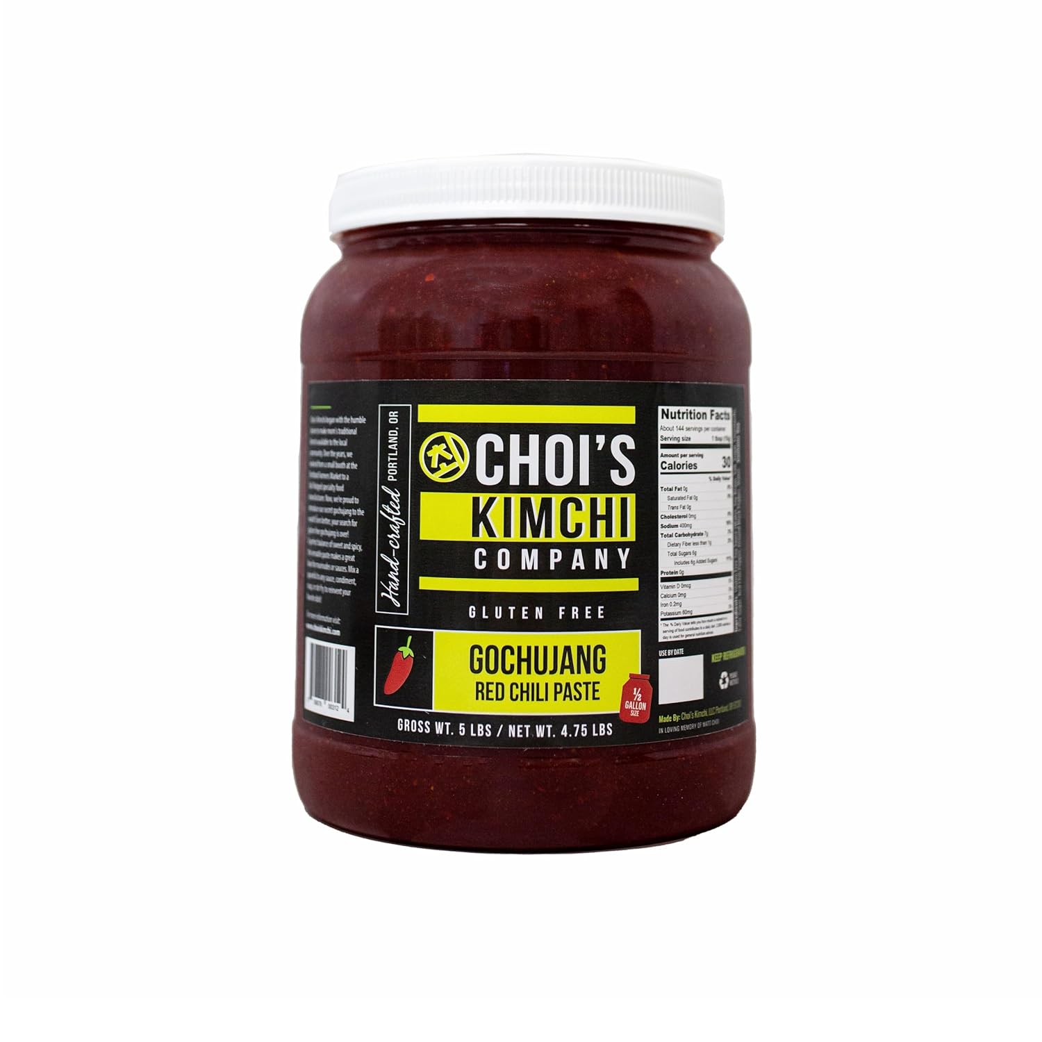 Gluten-Free Gochujang [Vegan, Gluten Free] by Choi's Kimchi Co. Made in USA. (32oz (Pack of 2))