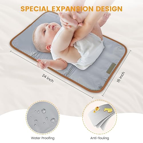 Miniatura 4 de LOVEVOOK Mochila para pañales, bolsa de pañales con bolsillos aislados, bolsa de bebé para niñas y niños con cambiador, bolsa de pañales grande para