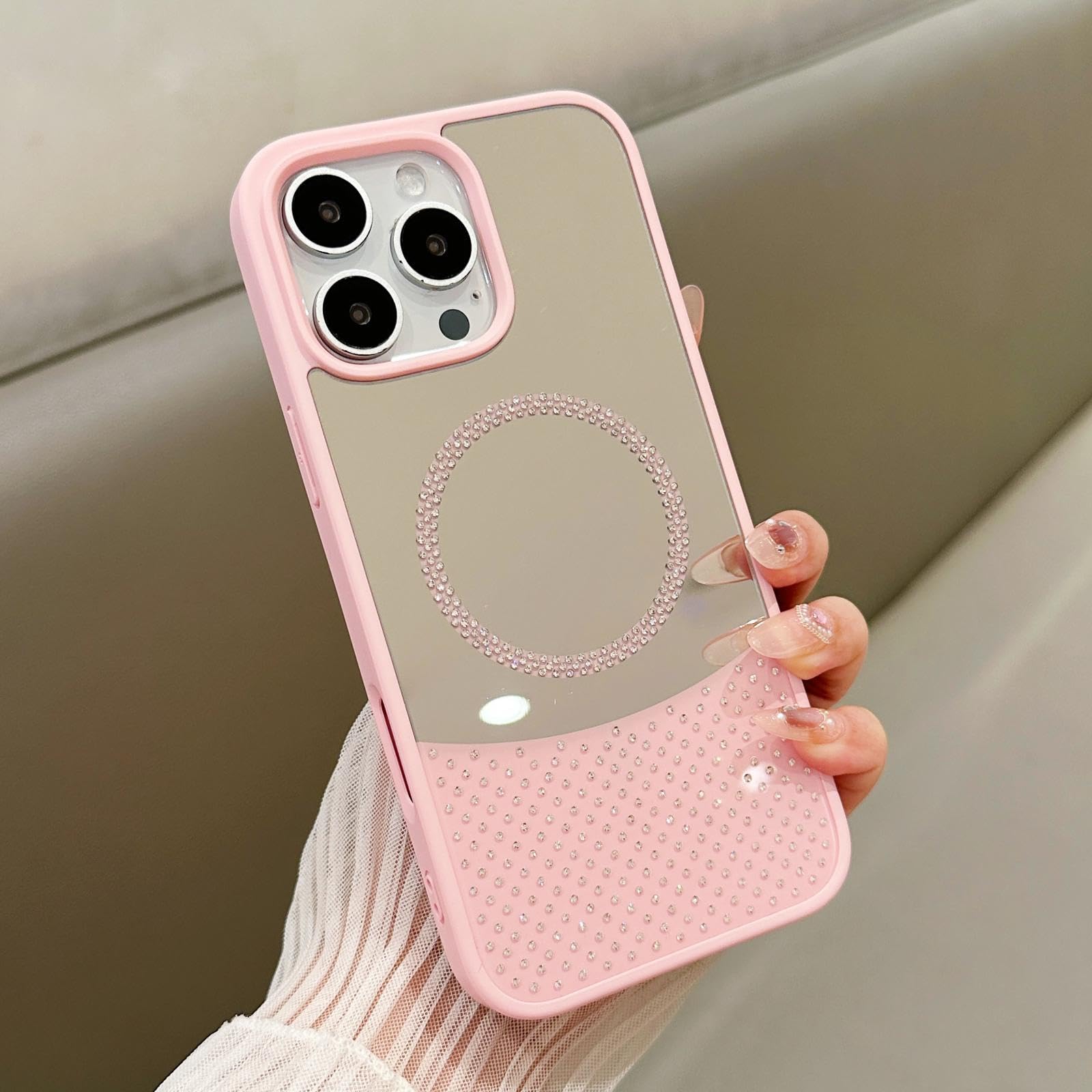 Amazon.co.jp: RNOZX iPhone 16用 ジュエルカラーミラーフィルムケース