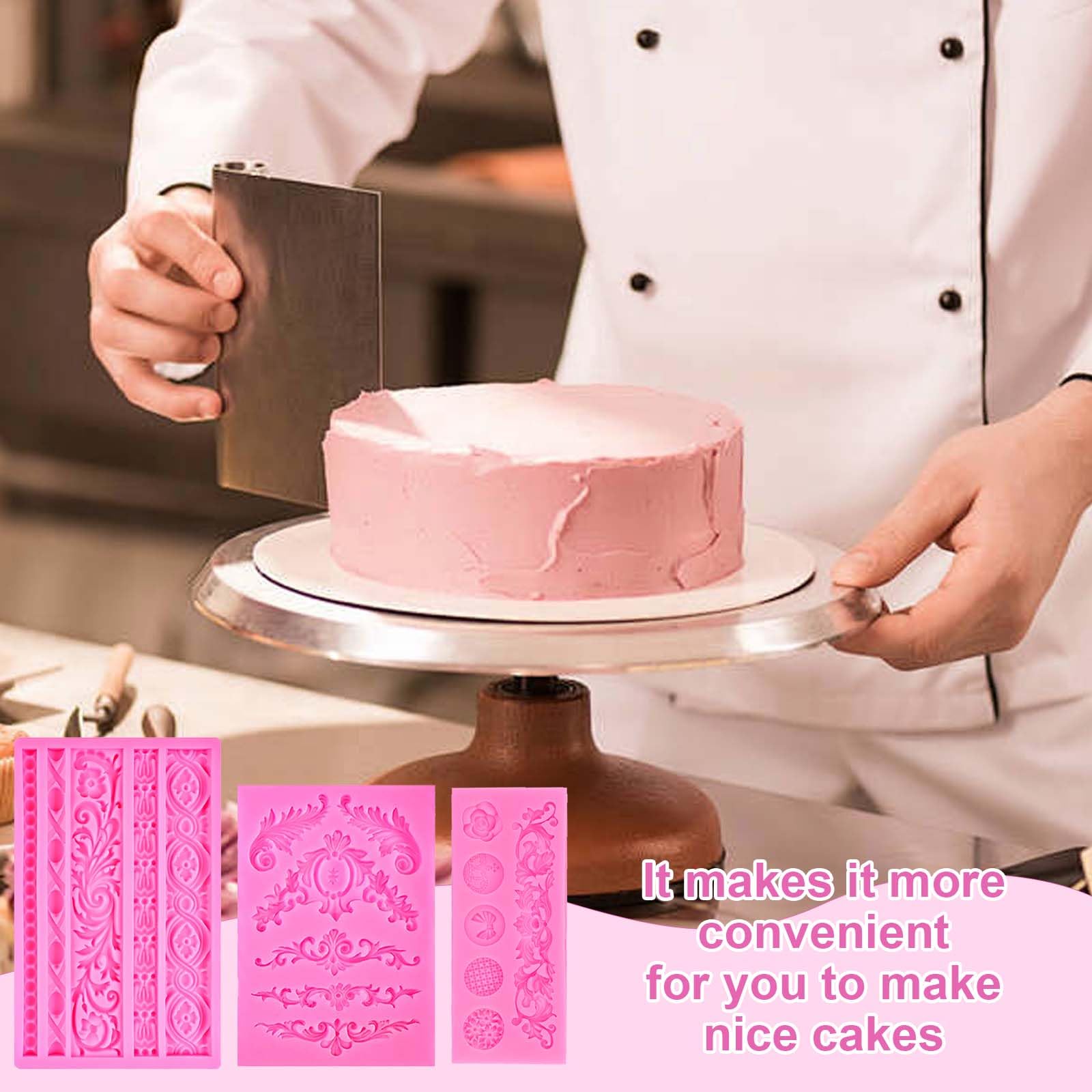 STAMPI IN SILICONE fondenti in silicone torte fai da te stampi da forno