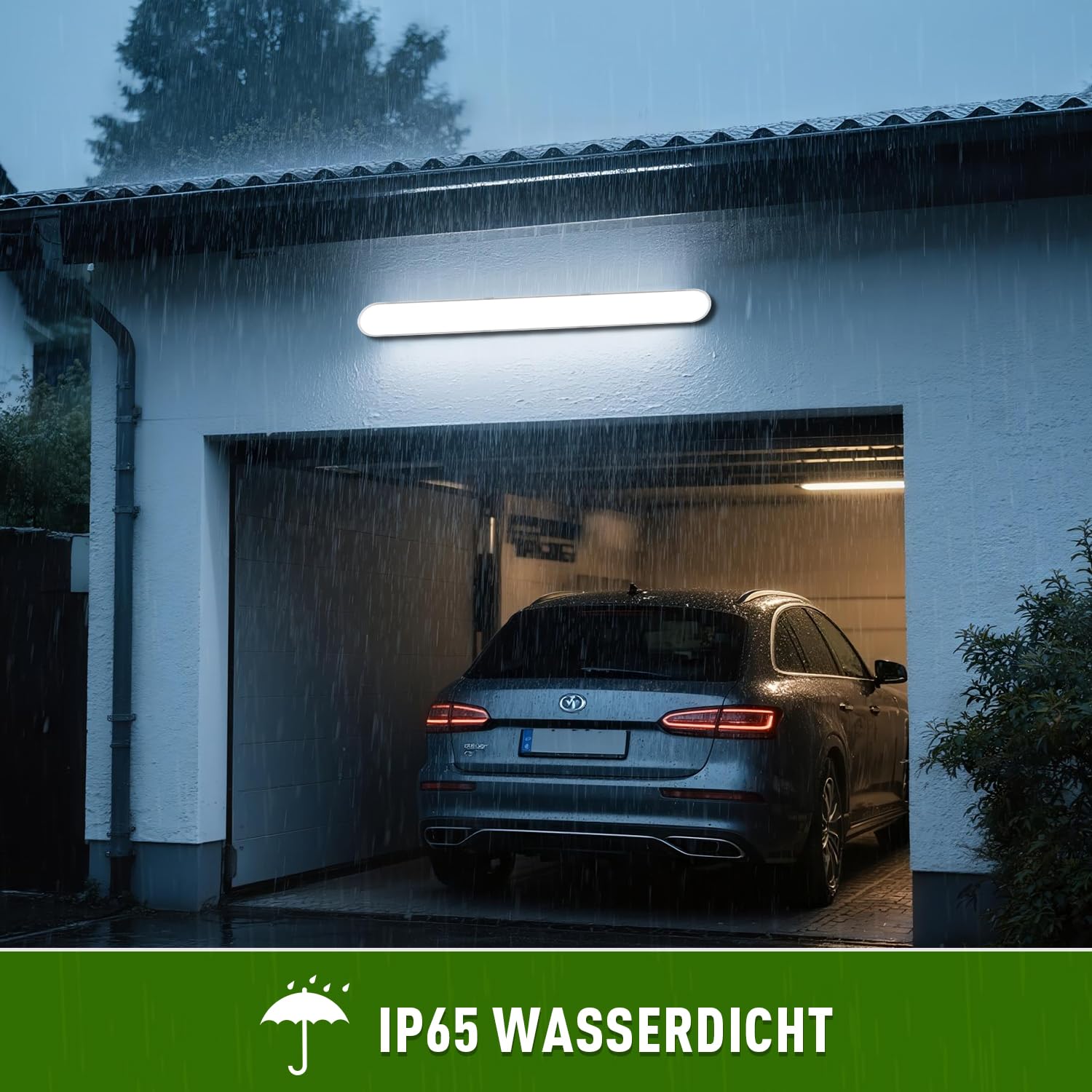 TONFFI 2 Stück LED Feuchtraumleuchte 120cm, 36W IP65 Feuchtraumlampe [4500LM, 6000K Kaltweiß] - Verknüpfbare Wannenleuchte für Bad, Keller, Garage, Werkstatt