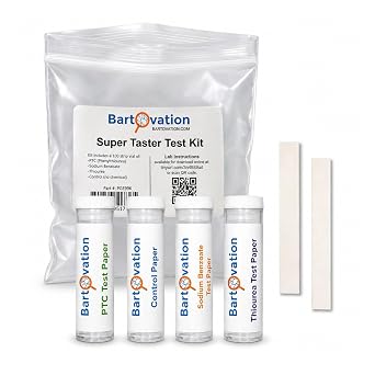 Super Taster Test Kit with Lab Instructions - Genetics Classroom Pack - PTC Paper Strips, Sodium Benzoate, Thiourea, and Control [100 Complete Experiments]