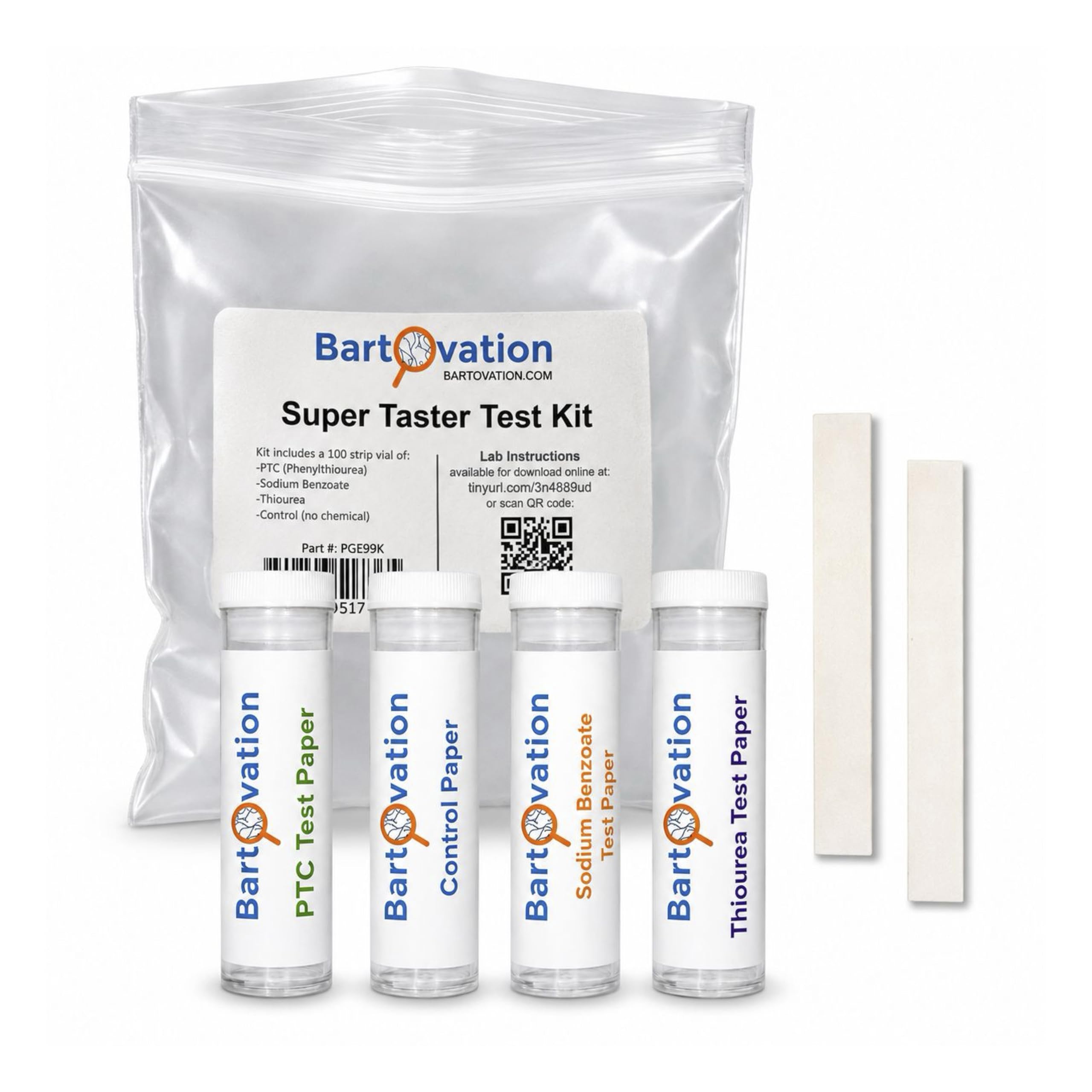 Super Taster Test Kit Classroom Lab 100 Complete Experiments | Taste genetics kit PTC strips sodium benzoate thiourea control paper classroom pack 100 experiments made in USA product thumbnail 2