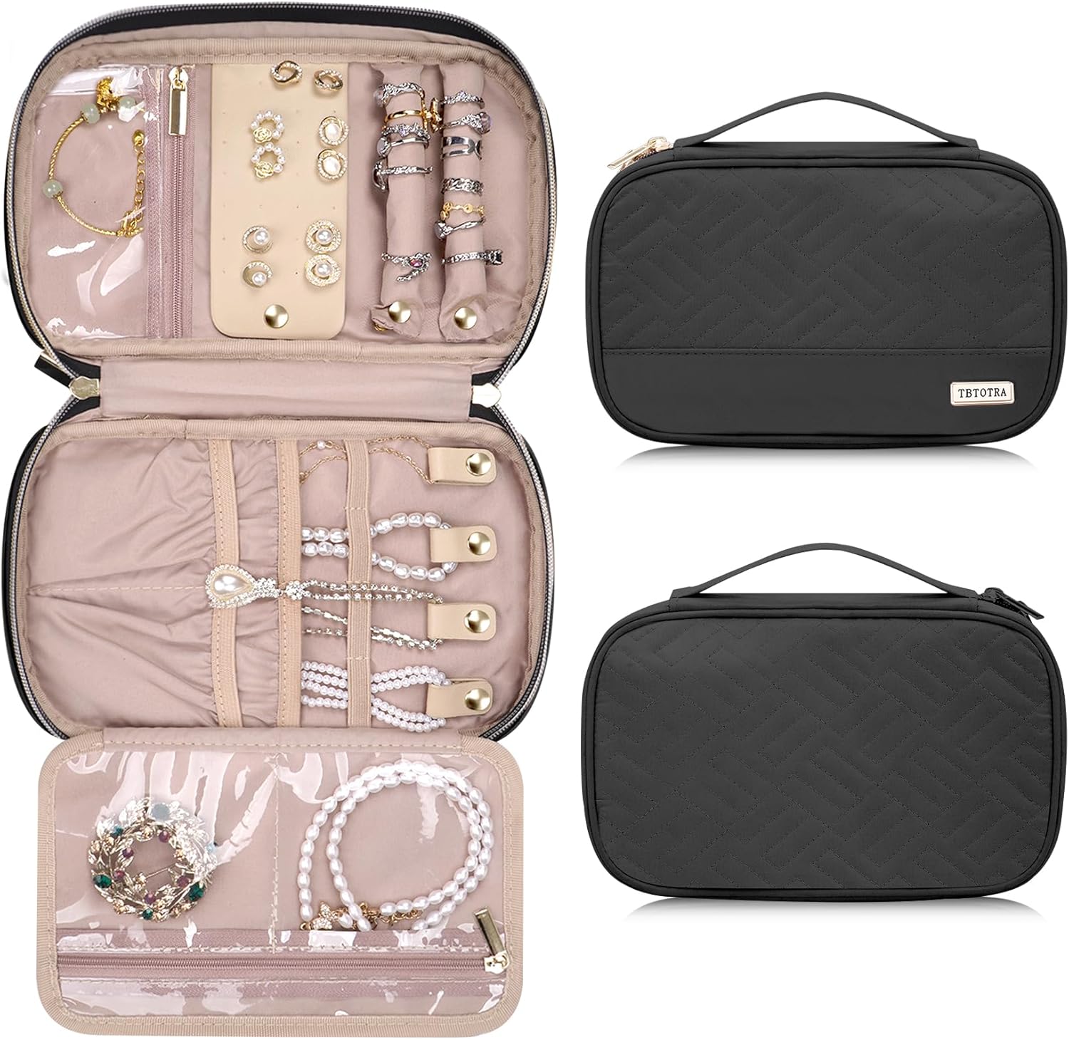 Jewelry Travel Case Organizer for Necklaces, Earrings,...