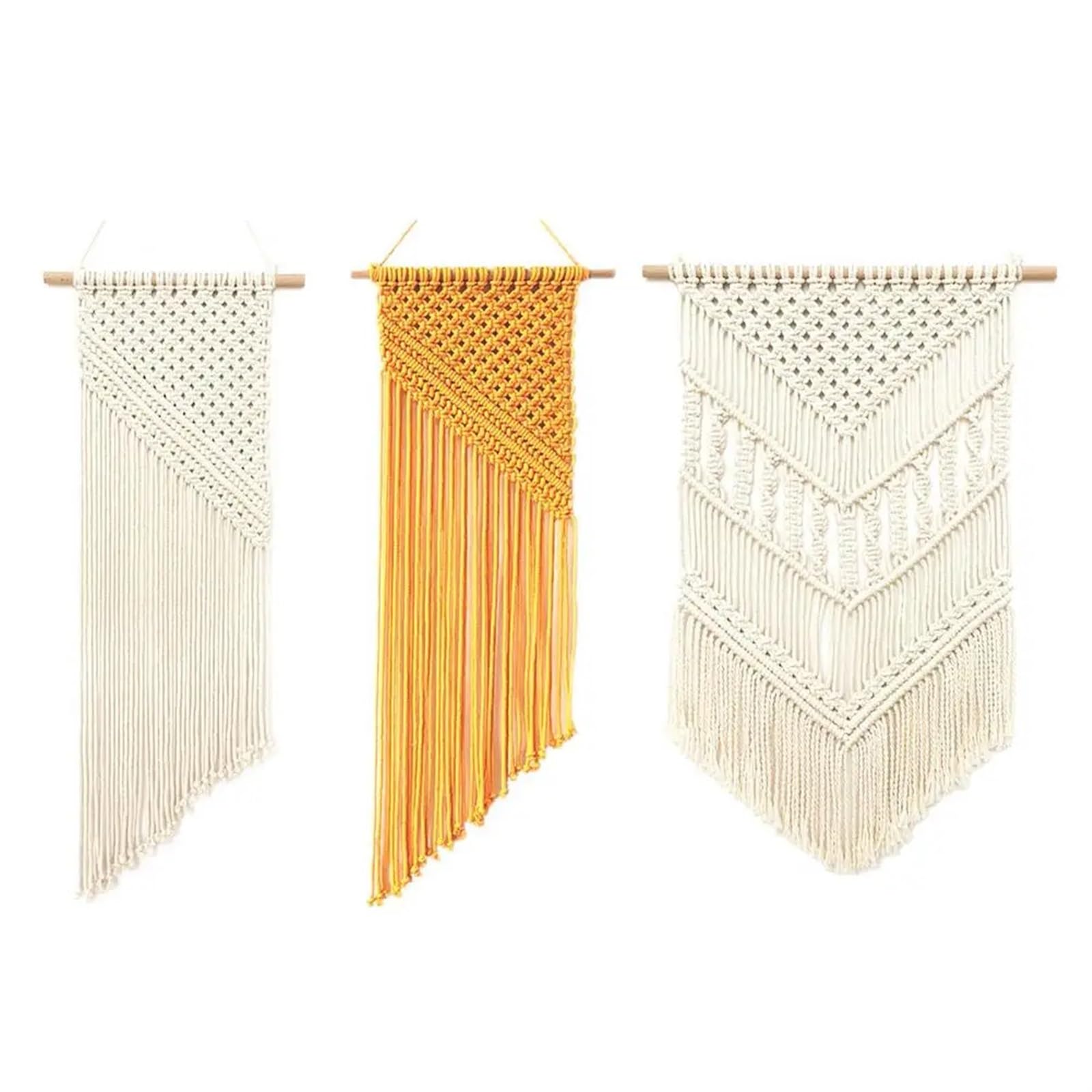 FonHNDG Decoración del hogar Tapiz geométrico tejido de macramé for colgar en la pared, arte for habitación apartamento Para decorar paredes(Style1)