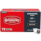Community Coffee Signature Blend 72 Count Coffee Pods, Dark Roast, Compatible with Keurig 2.0 K-Cup Brewers, Box of 72 Pods (Pack of 1)