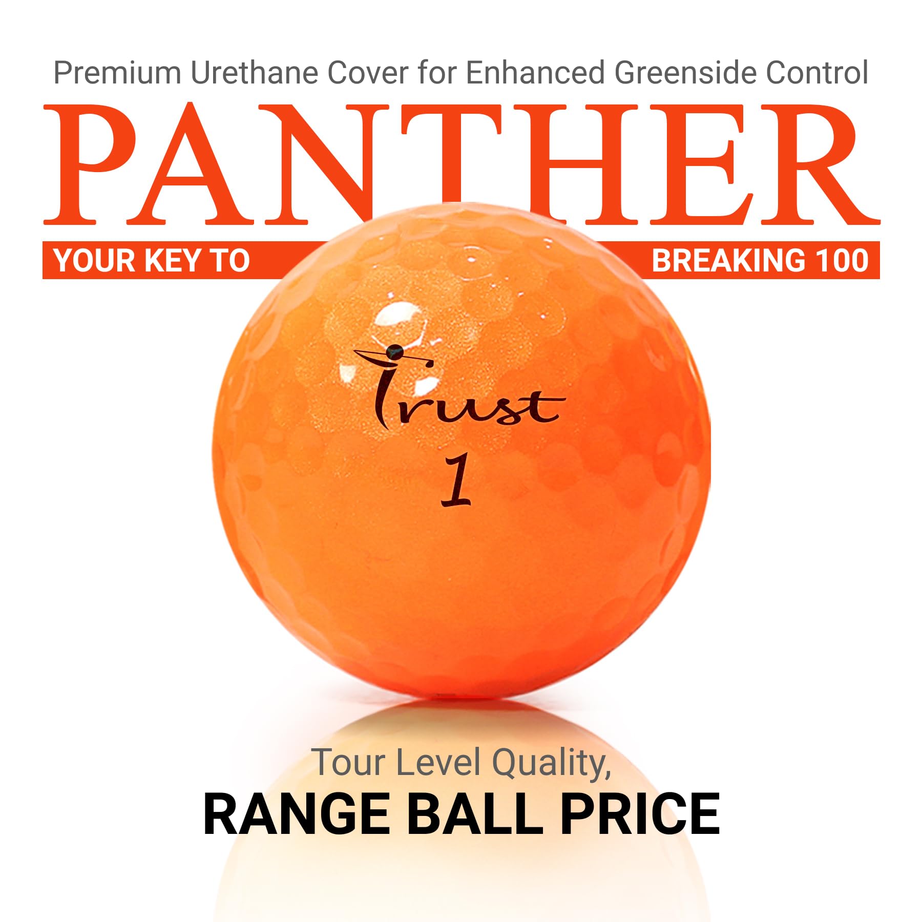 Trust Bolas de Golf Panther 12/48 Bolas Blanco Amarillo Naranja Cubierta de Uretano Núcleo Big MAX