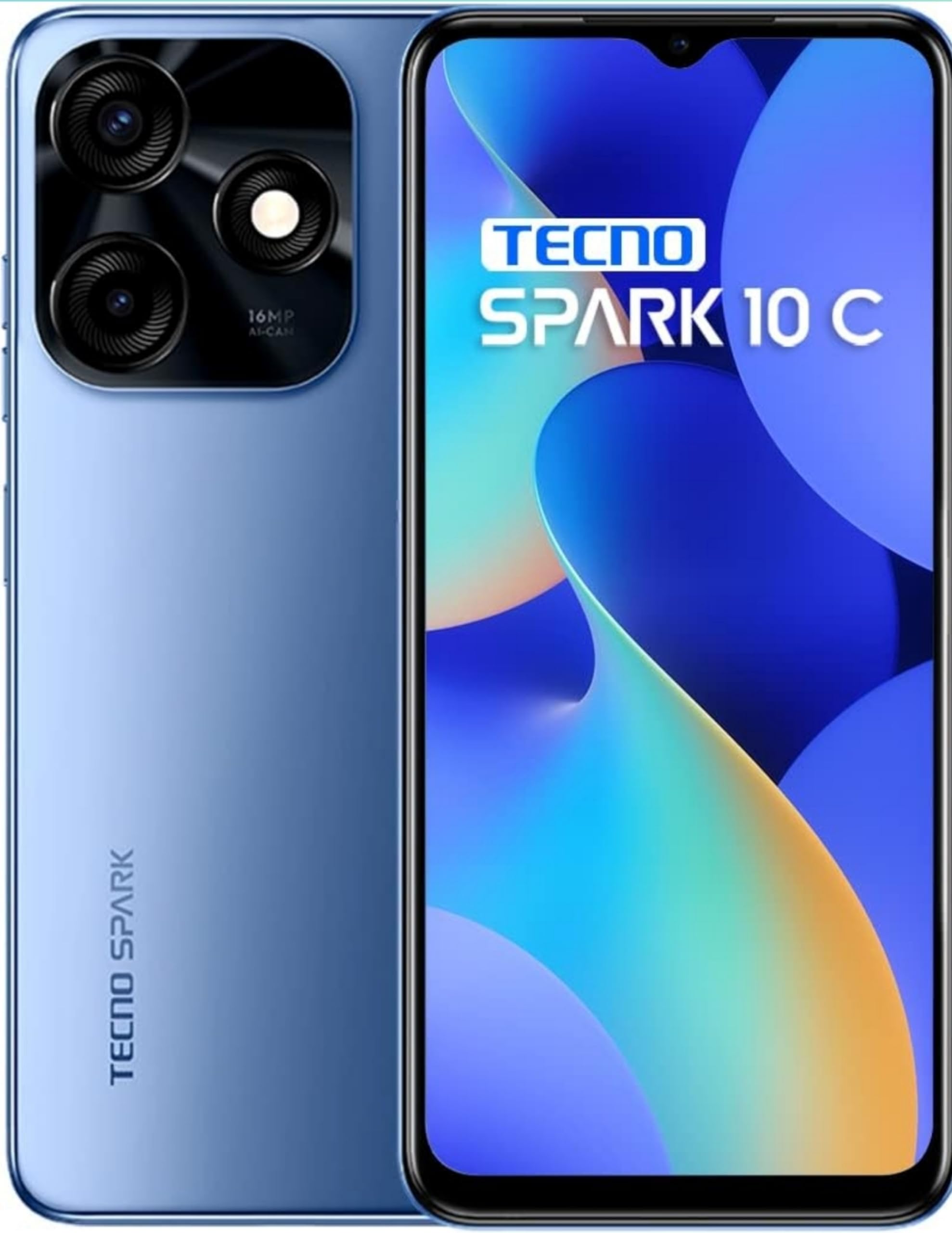 Tecno Spark 10C (Meta Blue,8GB RAM,128GB Storage) | 16GB Expandable RAM | 90Hz Refresh Rate 6.56" HD+Dot Display | 16MP AI Dual Rear Camera | Dual SIM 5G | Corning Gorilla Glass | Stereo Speakers