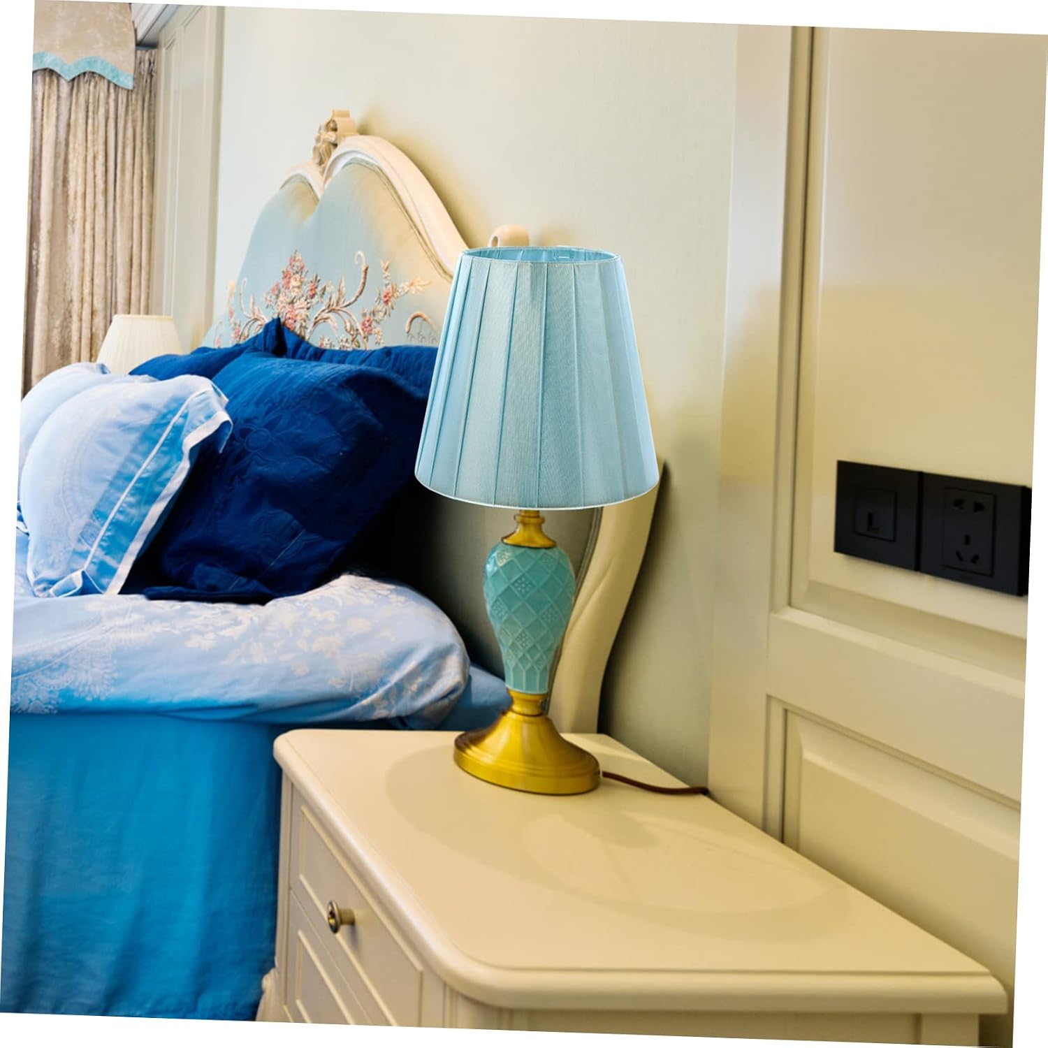1pc Elegant Cloth Decorative Lamp Shade for Table Wall and Ceiling Lights Chic Design for Home Hotel Bedroom and Library Use Cover