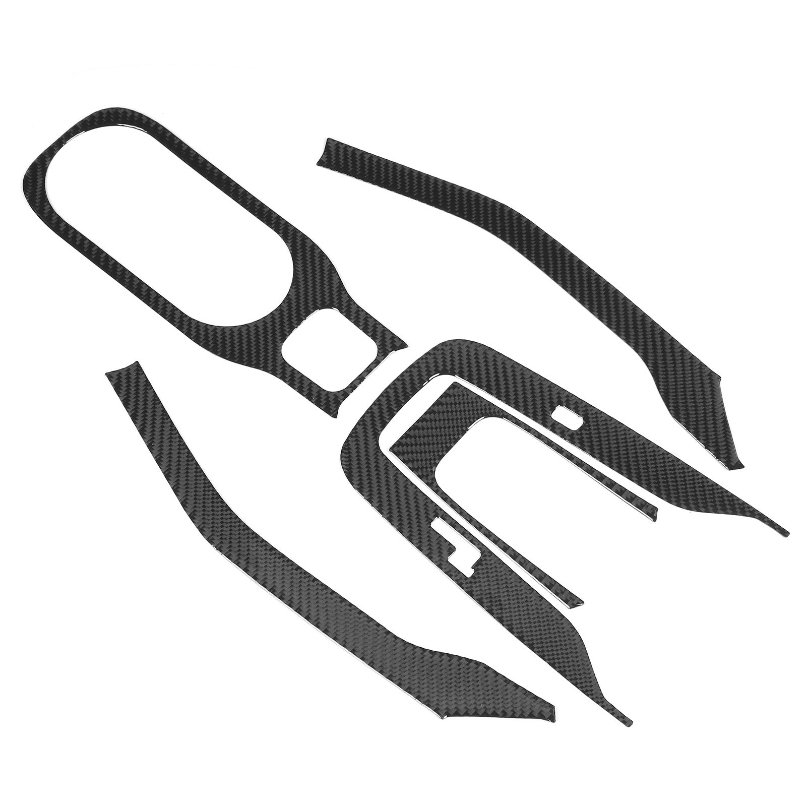Ausla Cubierta del Panel de de Marchas, Consola de Fibra de Carbono Suave, Embellecedor de Portavasos, Cubierta Completa, Protección contra Arañazos, Ajuste Fácil para 2014 2018 para Actualización