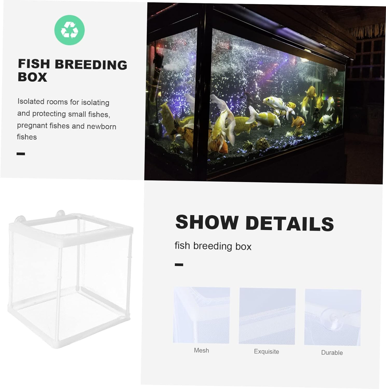Levemolo Multi-Functional Fish Hatchery Breeding Tank Incubation Box for Aquarium