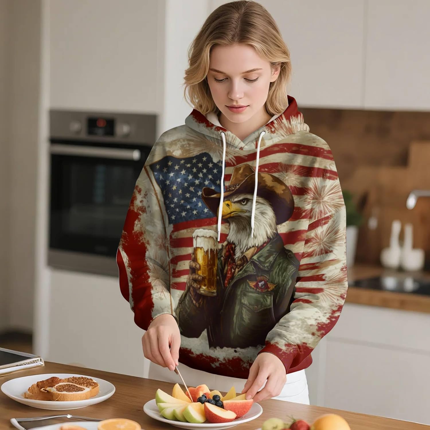 3D Graphic Hoodies for Men Cool Unique Printed Sweatshirt Fabric Comfortable Casual Pullover Novelty Gift for Him - Image 3