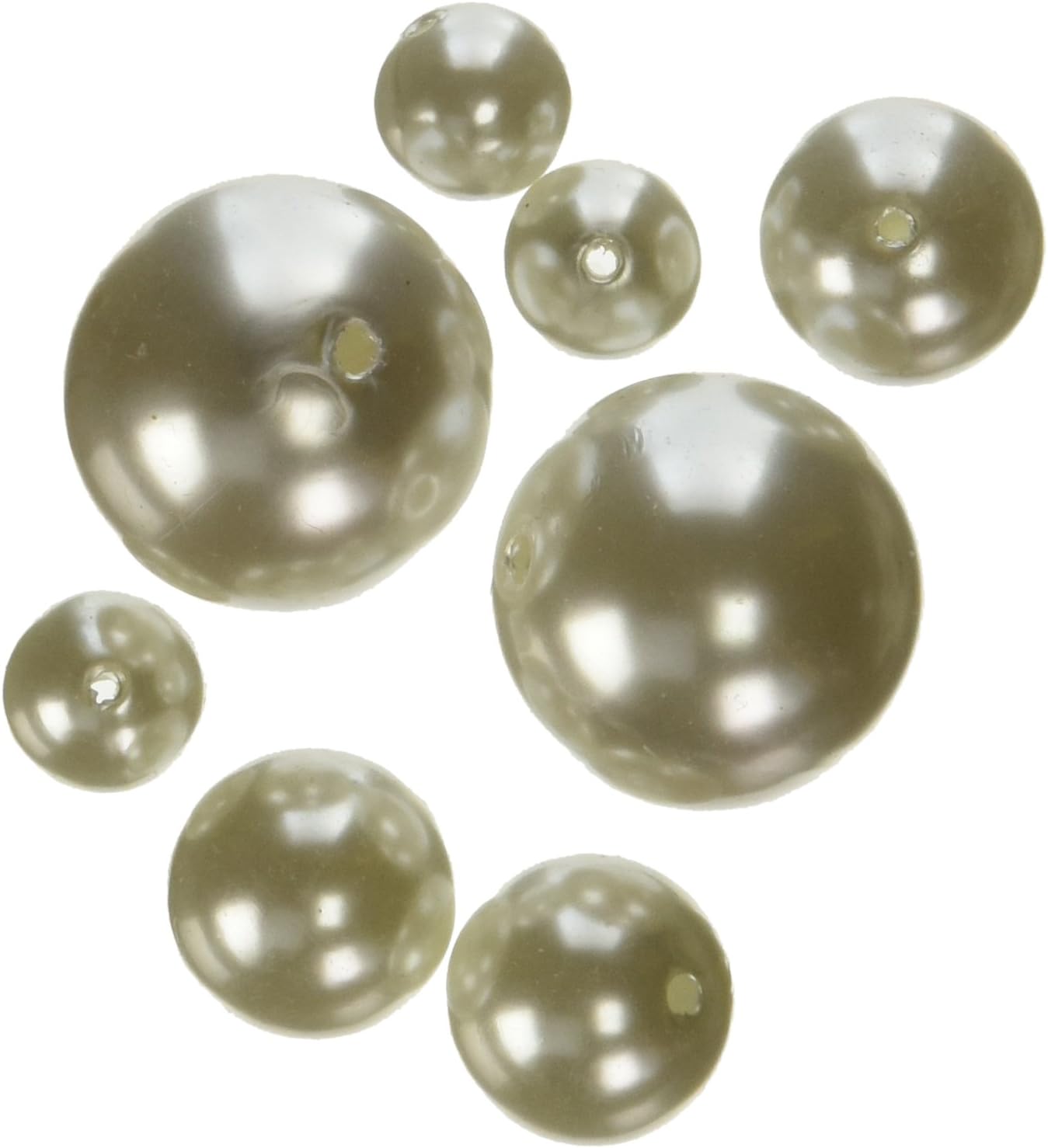 Pearls Vase Filler Table Scatter Confetti Assorted Marble Bulk 14mm 20mm 30mm (White)