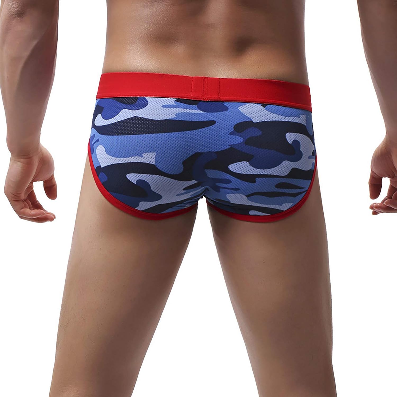 TTAO Men's Camouflage Print Shorts Trunks Boxer Briefs Sport Underwear Breathable Swim Bottom