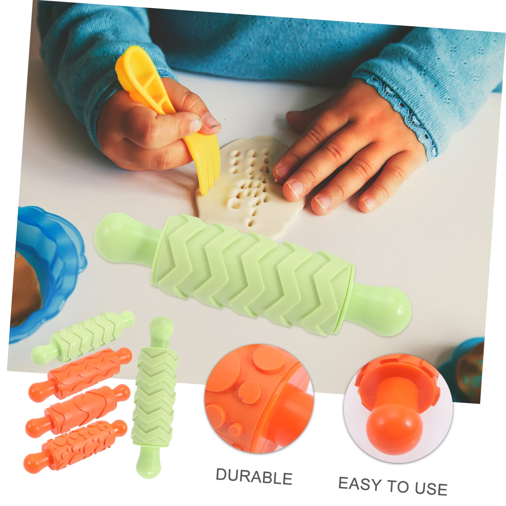 Alipis 5piezas Juguete De Palito De Masa De Herramientas Para Modelar Arcilla Rodillo Para Repostería y Manualidades Infantiles Para Extender Masa Cocina o Taller
