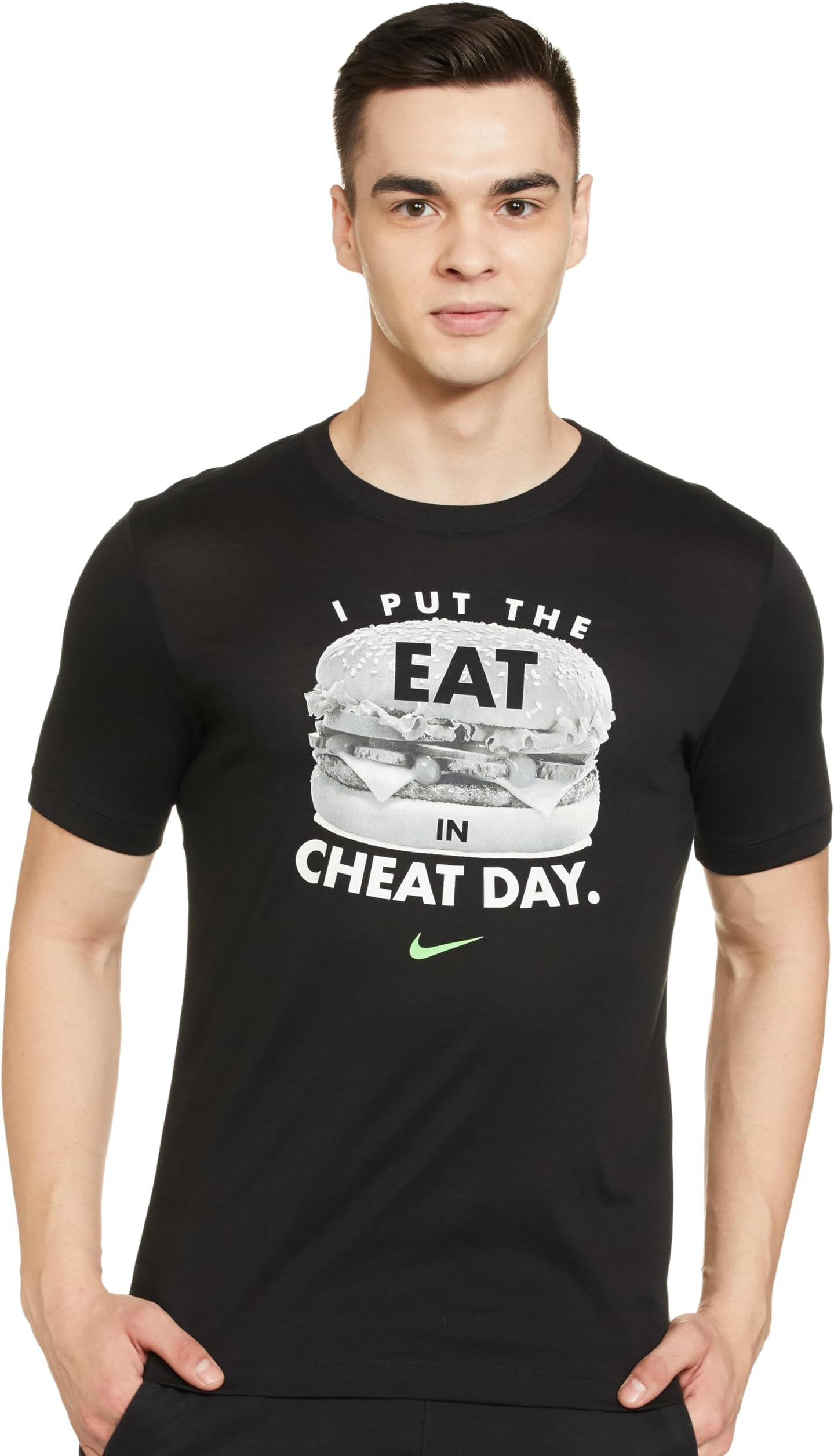 NikeMen's Polyester Regular Fit T-Shirt