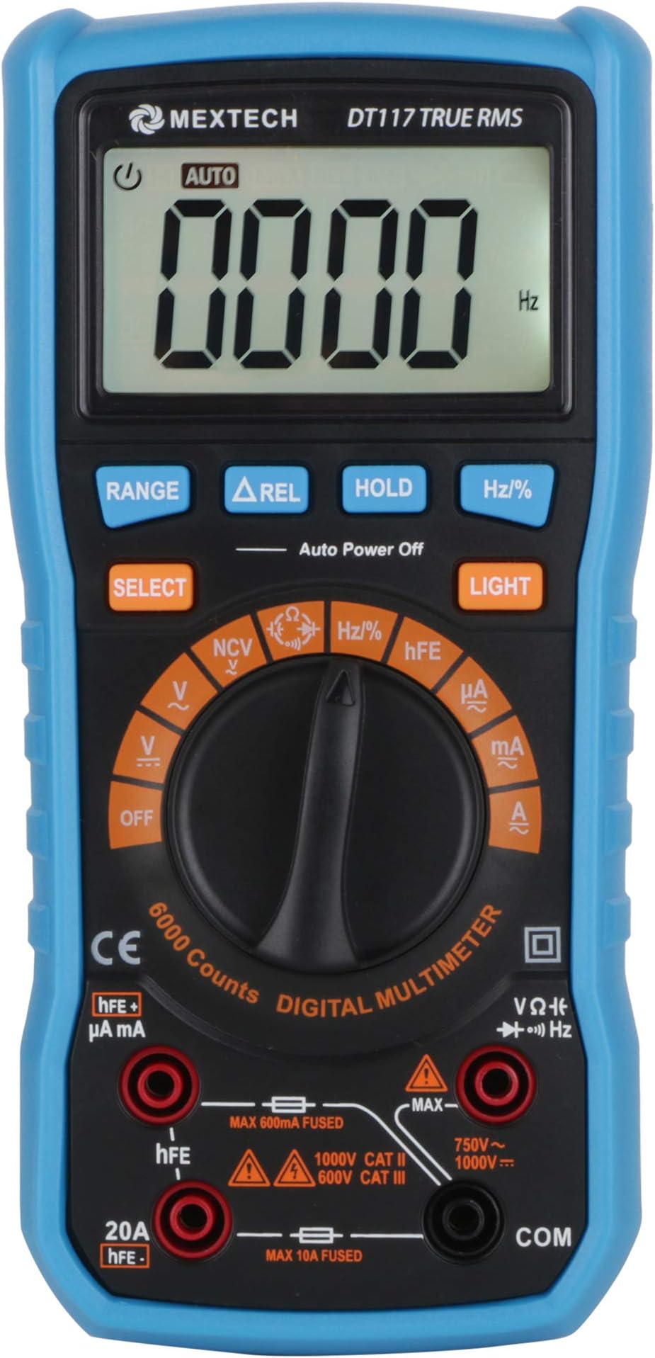 MEXTECH DT117 3¾ Digit TRUE RMS DIGITAL MULTIMETER 6000 Counts