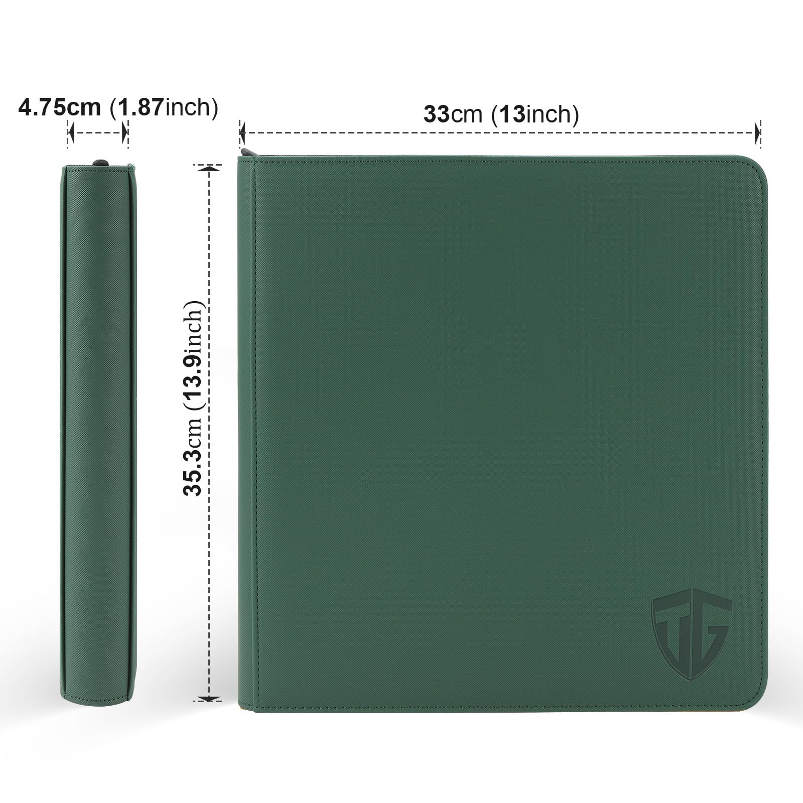 TCGUARD Carpeta de tarjetas coleccionables (verde oscuro 12)