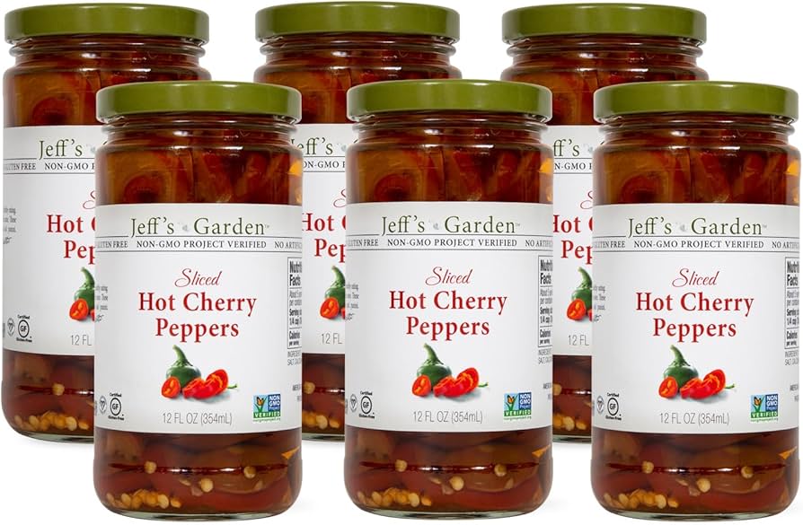 Amazon.com : Jeff's Garden Sliced Hot Cherry Peppers | Non-GMO
