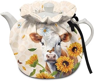 Decorative Tea Warmers for Teapot Insulated Tea Cozy for Teapot Large Double-Walled Machine Washable Sunfloral Sheep Print