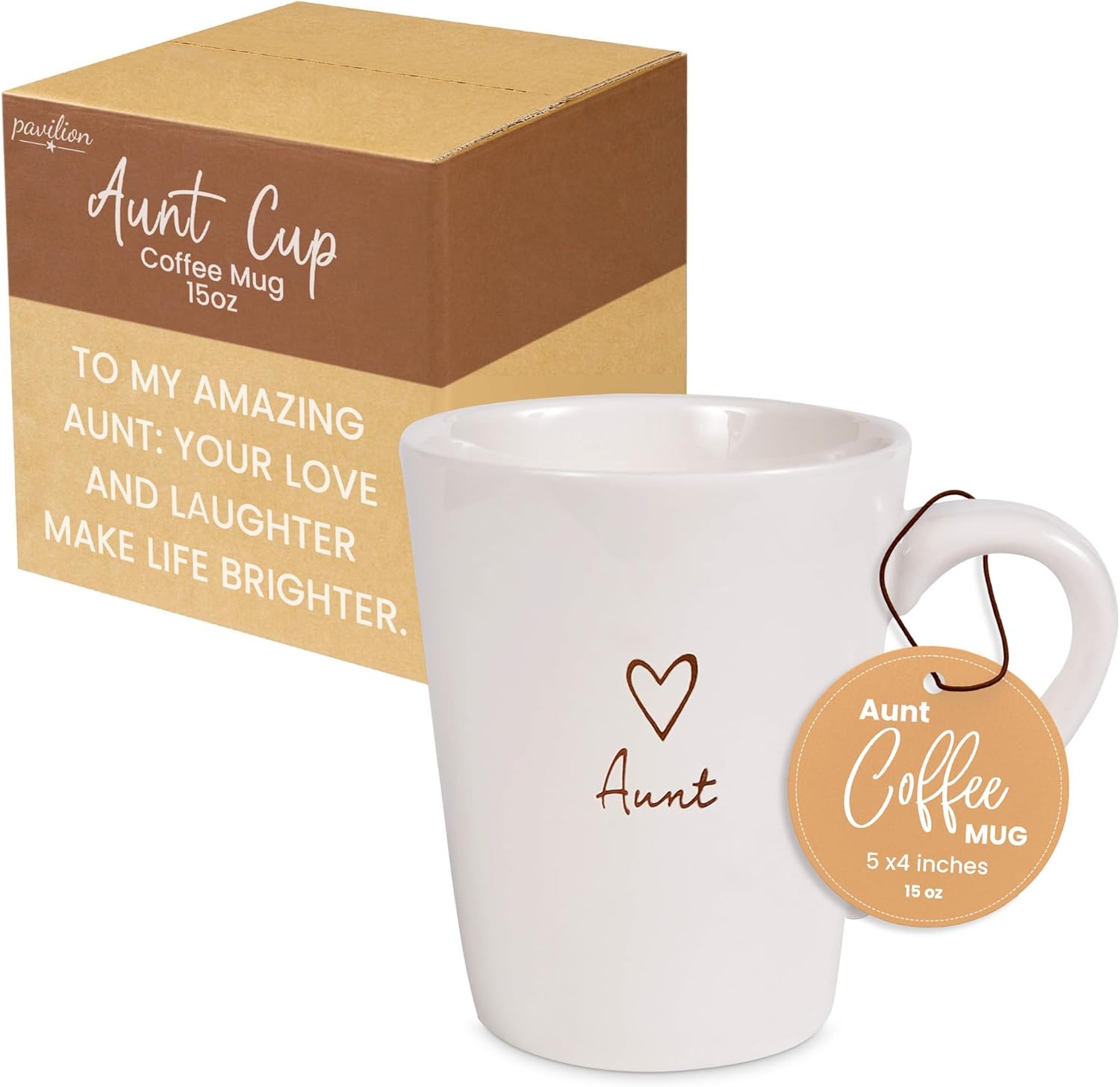 Pavilion Gift Company - 19560 Pavilion Gift Company Aunt Cup, 15 oz, Cream