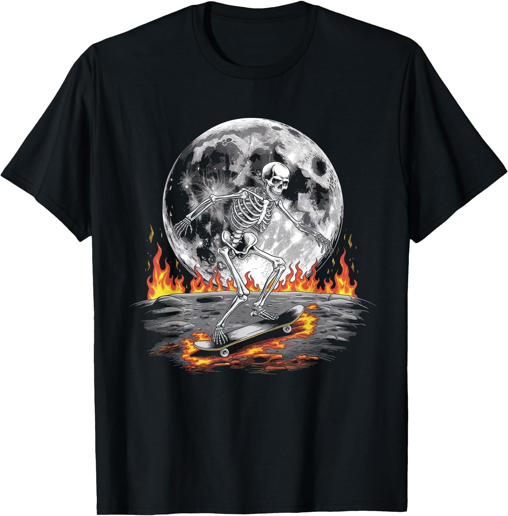 Skeleton Skater Gift Streetwear Skull Skateboarder Sk8 T-Shirt