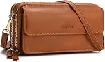 RFID Crossbody Wallet Wristlet Purse with Phone Pocket For Women Vegan Leather…