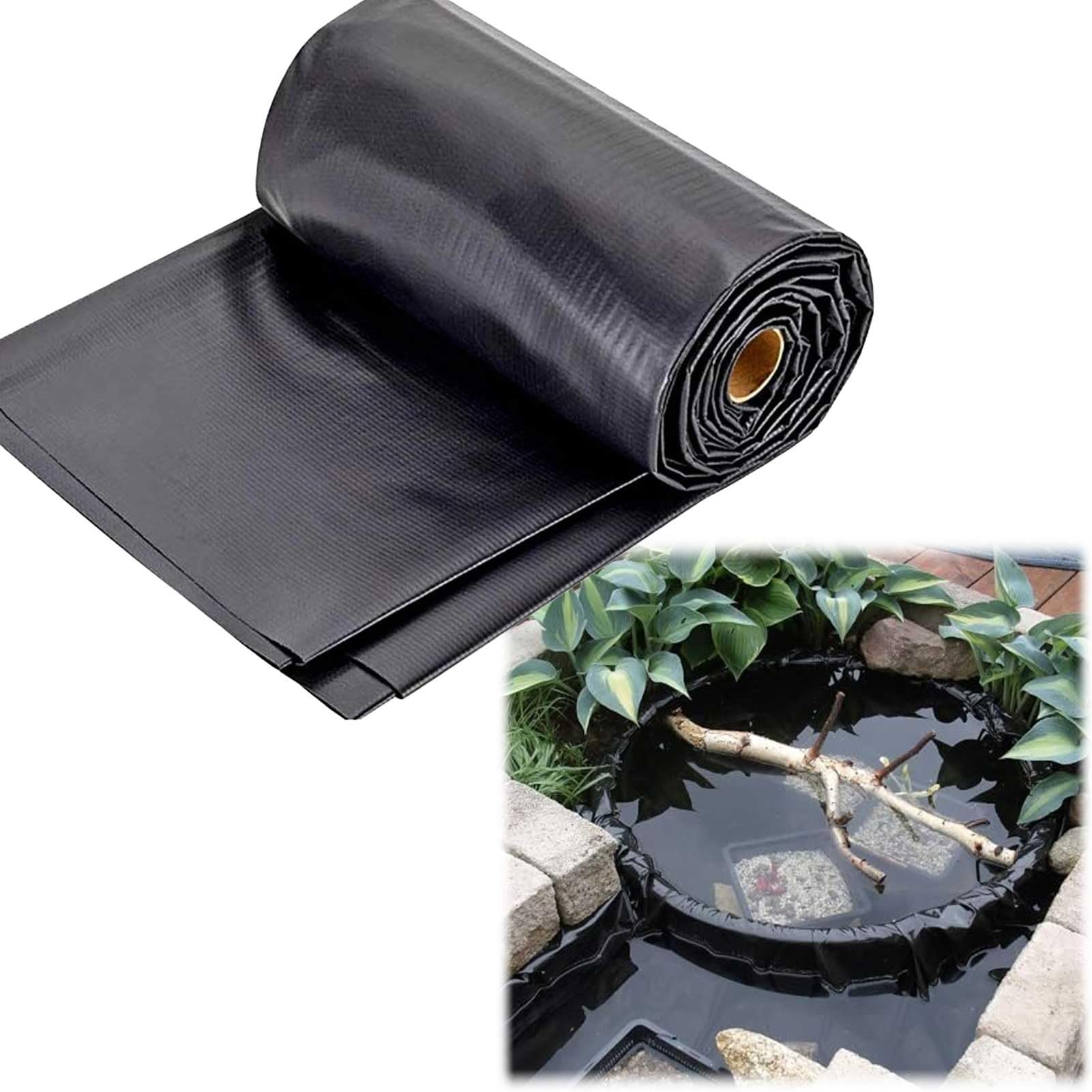 5x10m HDPE stagno liner ecologico sicuro per pesci impermeabile ideale per laghetti all'aperto disponibile in diverse dimensioni (3x4m 5x5m 6x9m 7x10m 8x12m 10x15m)