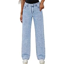 Women's High Waisted Straight Leg Jeans Stretchy Wide Leg Bootcut Denim Pants 2025 Trendy
