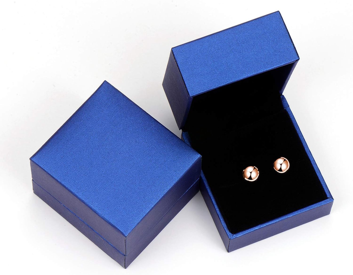 Rose Gold Plated Sterling Silver Ball Stud Earrings 3mm-10mm Options, Simple Polished Ball Studs Hypoallergenic Jewelry