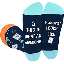 Pharmacy Technician Gifts Pharmacist Pharmacy Week Technician Day Graduation Gifts for Pharmacist Tech Coworkers Funny Novelty Socks for Men