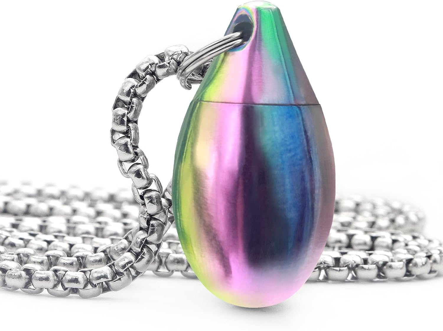 KCFEV Pill Holder Necklace Nitro Pill Case Titanium Pill
